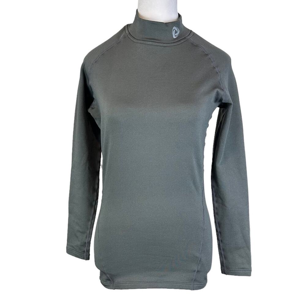 Tesla Thermal Coldgear Compression Baselayer Mock Neck Long Sleeve Gray Sz L